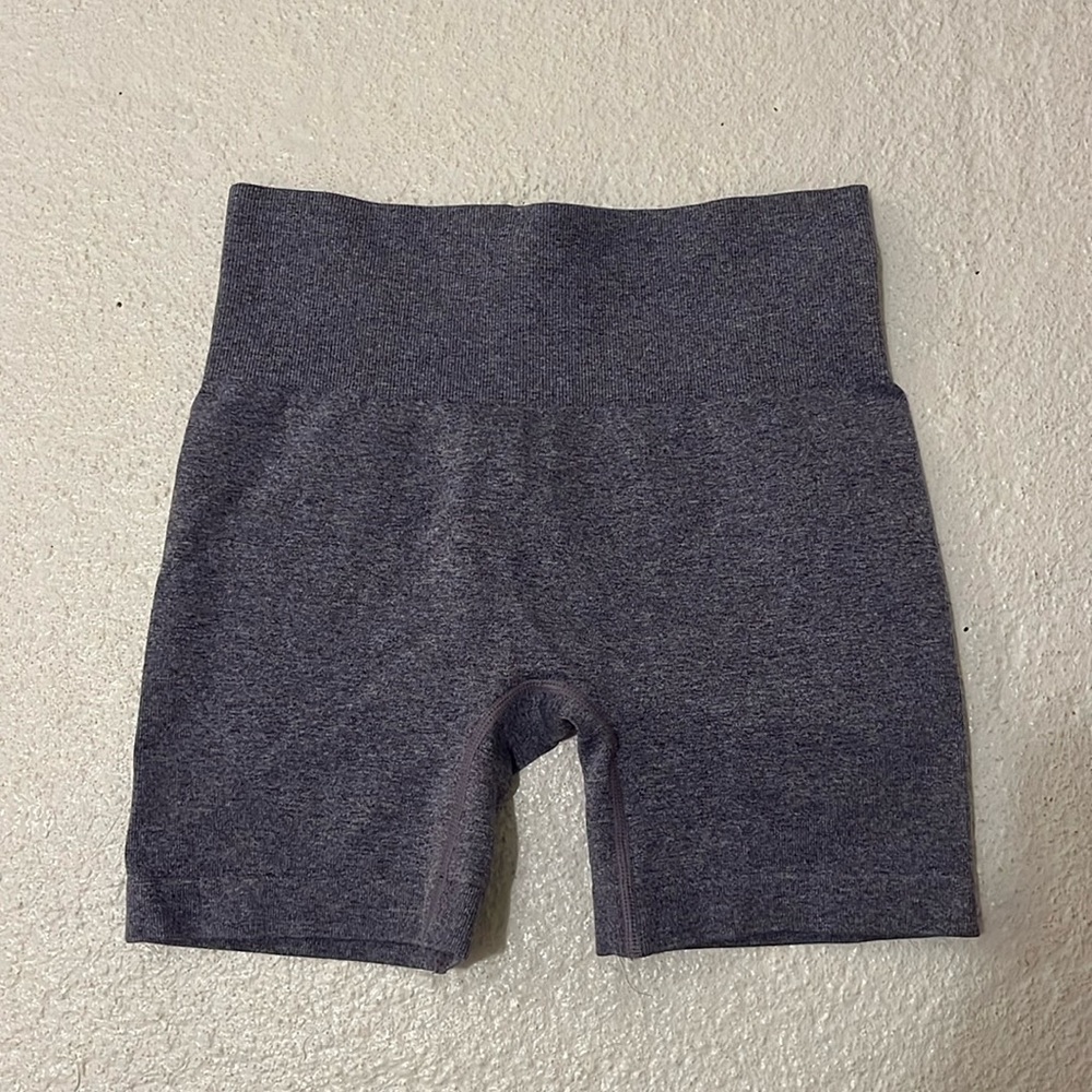 Purple spandex gym short